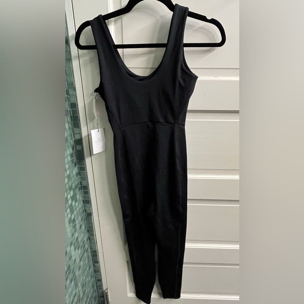 Foot Locker Cozi NWT Small Black Sports Dance Yoga Pilates Unitard $70 Tank